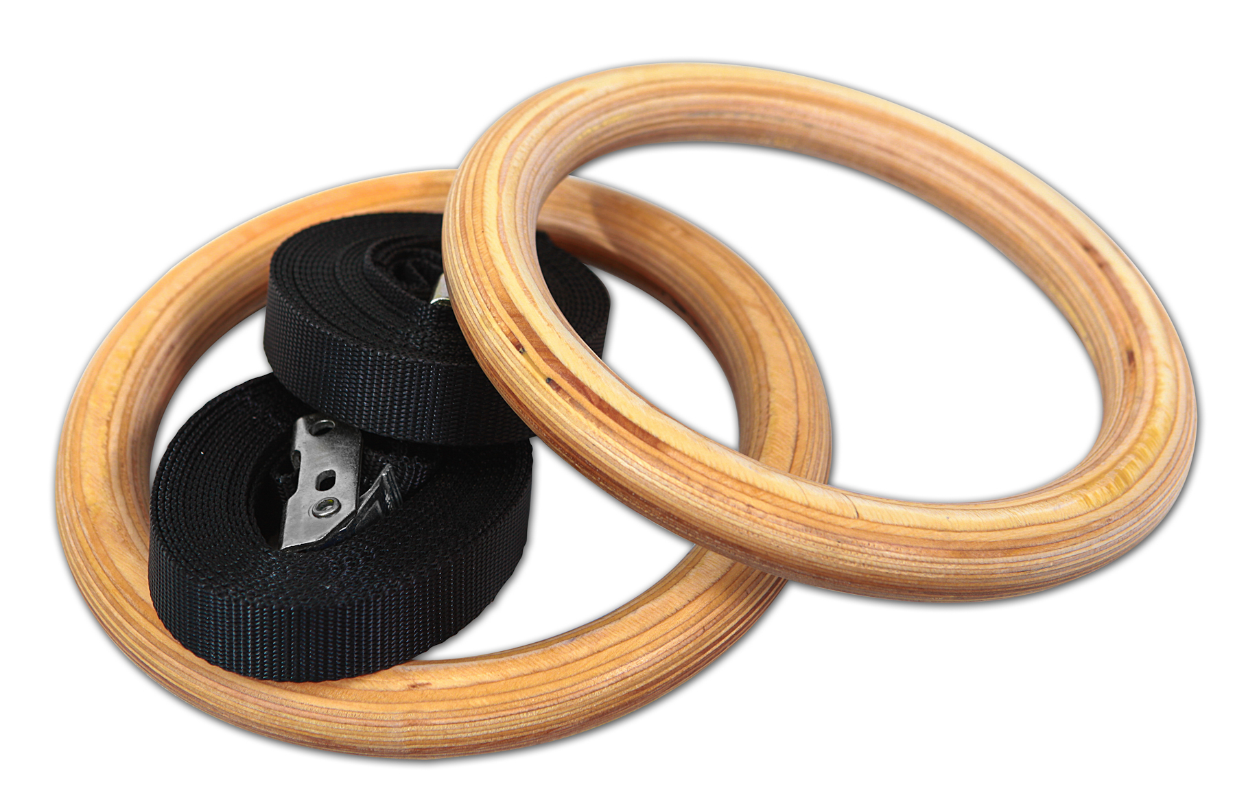 Wooden gym rings